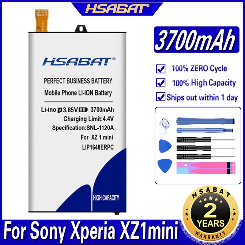 Batería de 3700mAh HSABAT LIP1648ERPC para Sony Xperia XZ1 compact XZ1 mini, baterías de 4,6 "G8441 SO-02K PF41