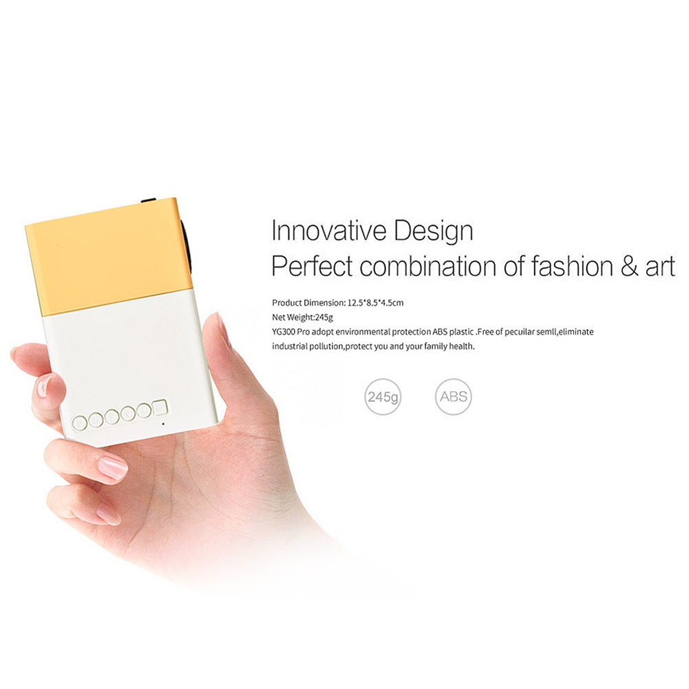 HD 1080P Mini LED Projector 400 Lumen LED Micro Projector HDMI-compatible USB/AV/TF Slots Home Party Meeting Theater Projector