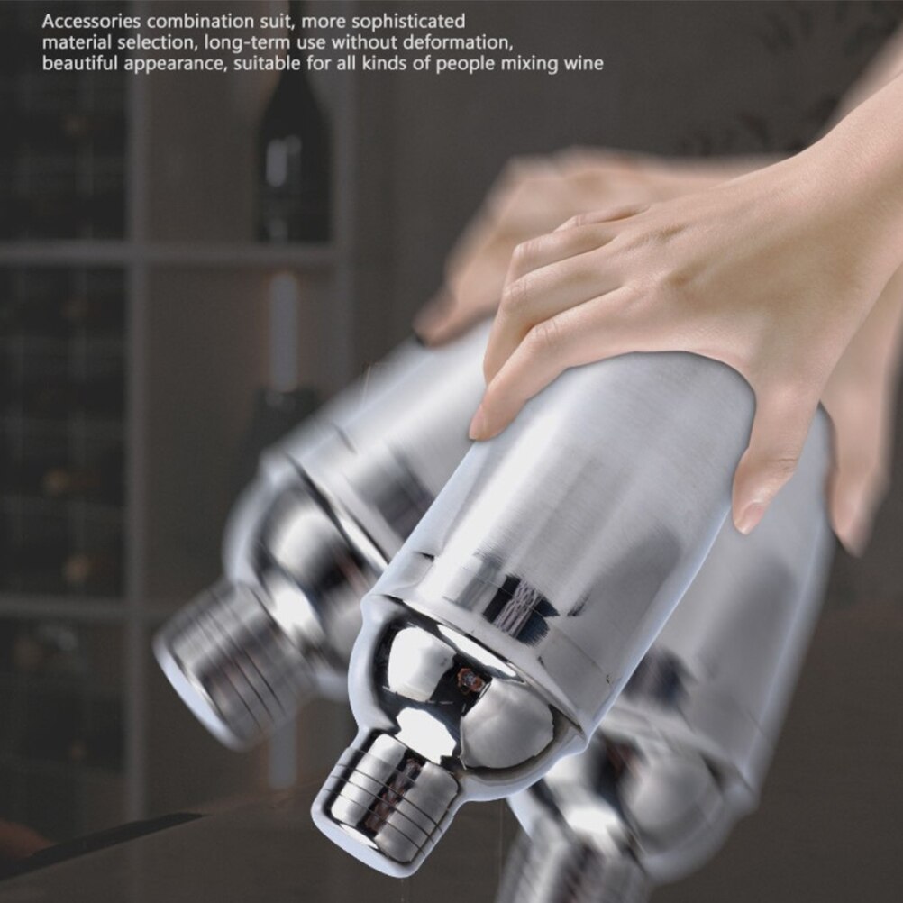 10 stücke 550ml Edelstahl Bar Cocktail Shaker einstellen Rührgerät Trinken Barmann Browser Bausatz Riegel Barware Werkzeuge Mit Holz Gestell