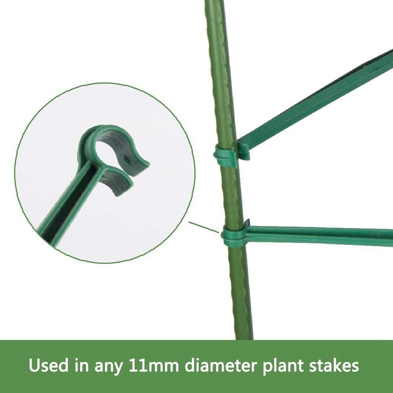 24 Pcs Stake Arms for Tomato Cage,11.8 Inches Expandable Trellis Connectors for Any 11mm Diameter Plant Stakes,2 Buckle