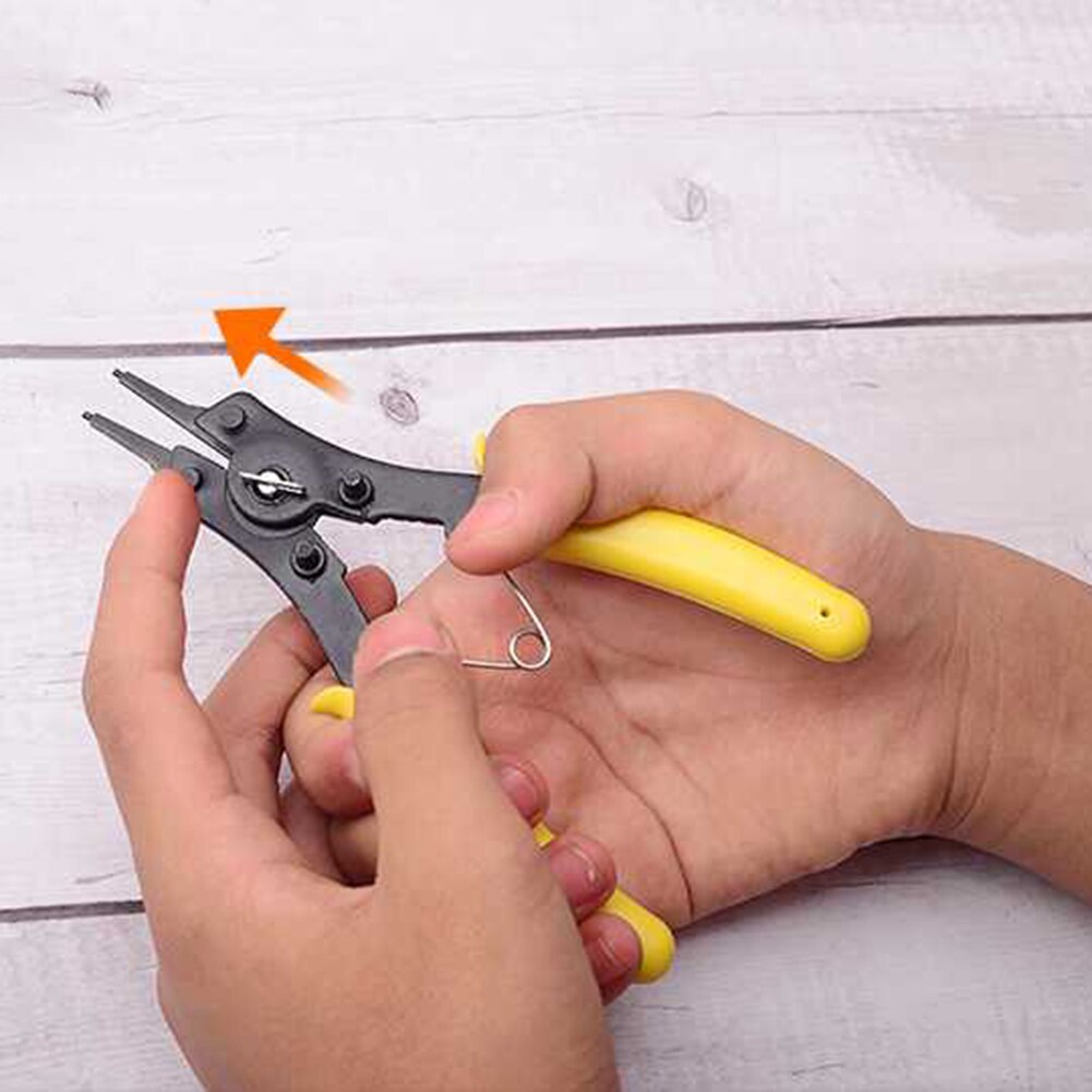 4 in 1 Snap Ring Pliers Plier High Carbon Steel Spring Disassembly Tools Retaining Clip Jewelry Circlip Pliers Ring Remover