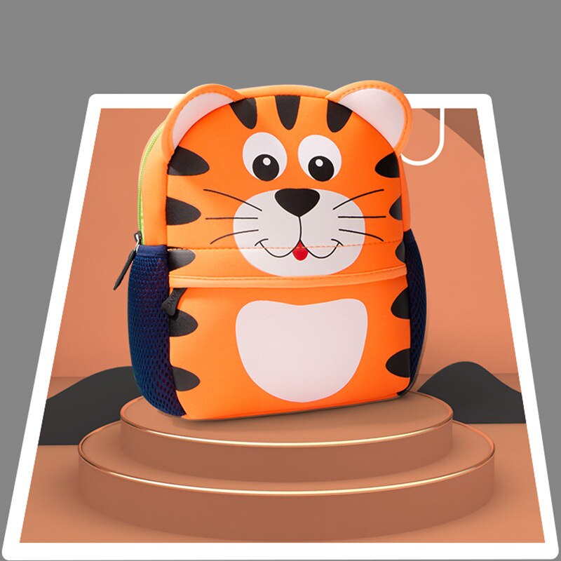 Leuke Kid Peuter Schooltassen Rugzak Kleuterschool Kinderen Meisjes Jongens Schooltas 3D Cartoon Dier Zak: Trumpet Tiger