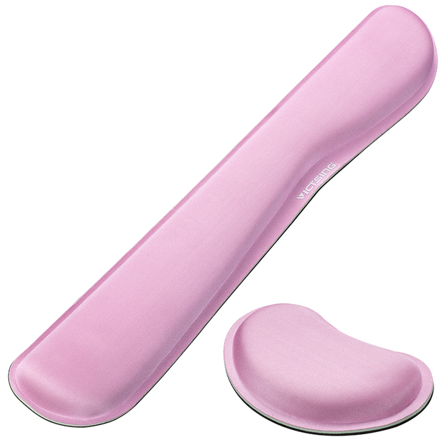 VicTsing PC148-almohadilla para reposabrazos mecánico, reposamuñecas para ratón, cómoda y duradera, para PC, Gamer y oficina: Pink
