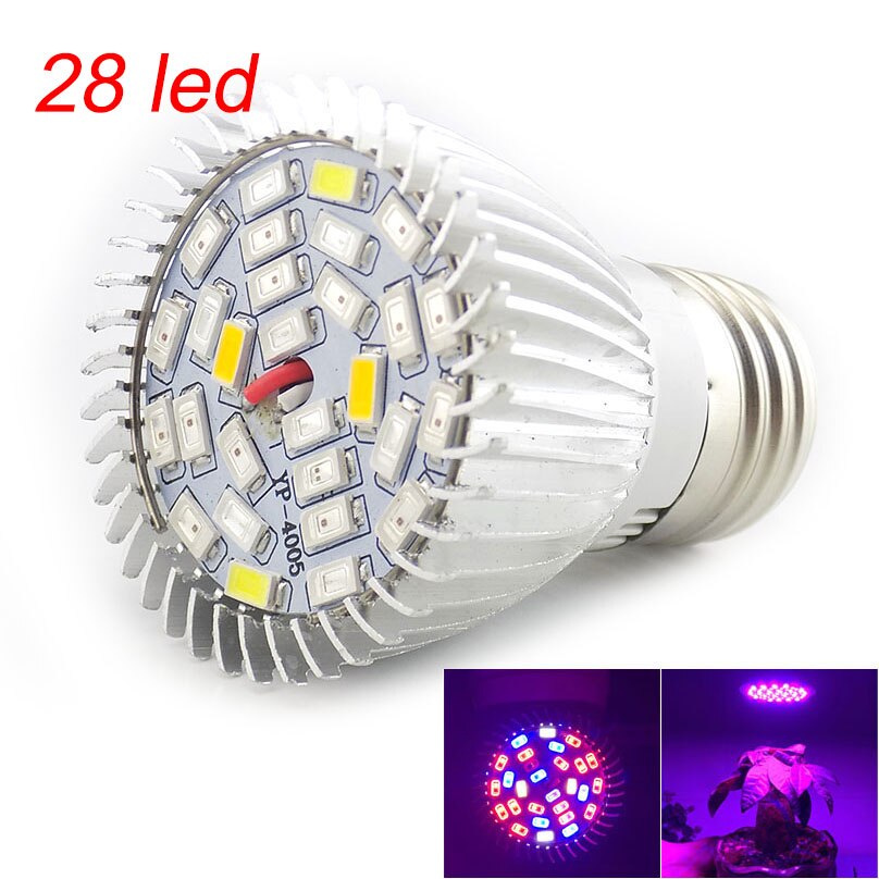120 150 LED Plant Grow Light Hydro phyto lamp bulb Indoor Flower Greenhouse Full Spectrum Growth Lamp E27 growbox room: 28 Led