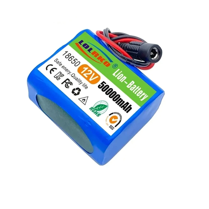 Batería de 12V 50000mah 18650 Li-ion 50Ah baterías recargables con paquetes de baterías de litio BMS Placa de protección + cargador de 12,6 V