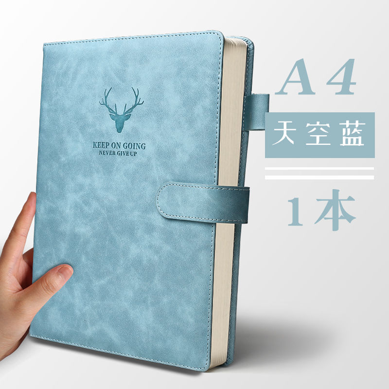 A4 Notebook Ultra-thick Thickened Notepad Business Soft Leather Work Meeting Record Book Office Diary Sketchbook Students Cute