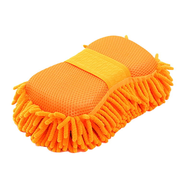 Esponja de microfibra para lavado de coches, limpieza para el cuidado del coche, cepillos para detalles, toalla de lavado, guantes para automóvil, accesorios de estilismo, Gadget: Rojo
