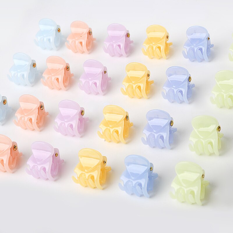 12-24 st/kartong svart mix färg liten flicka babysäker plast hår klämmor hårnålar flickor koreansk stil hårstyling accessoarer