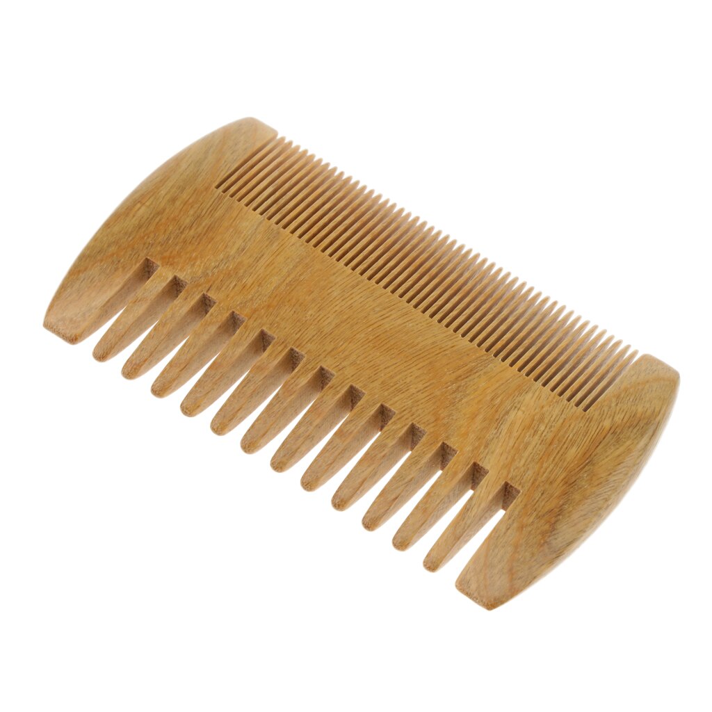 Antique Natural Sandalwood Wide&amp;fine Tooth Massage Comb Detangle Retro Combs