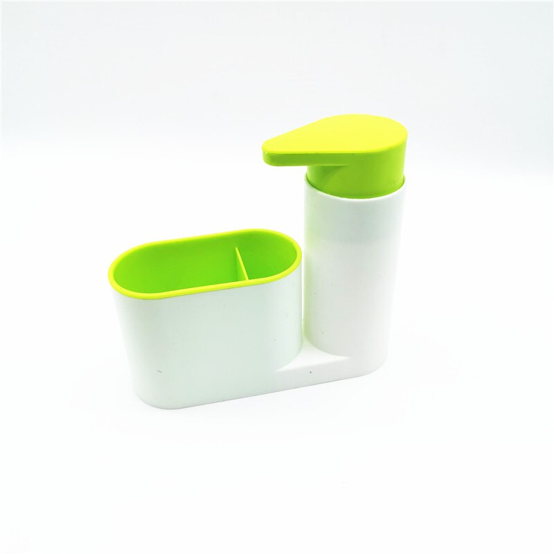 Accessoires de cuisine, boîte de rangement de brosse en éponge, outils de cuisine distributeur de savon liquide, accessoires de cuisine, Gadgets de cuisine: 2 Grids Green