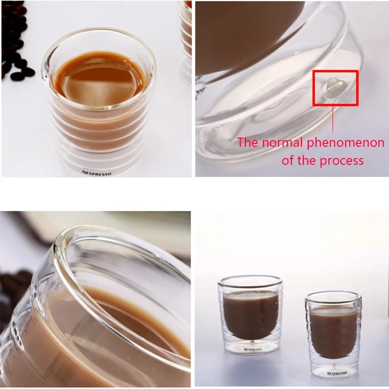 Taza de cristal de doble pared hecha a mano, tazas de café Nespresso y tazas, taza de leche, Tequila, cerveza, vino, cóctel, para amigos