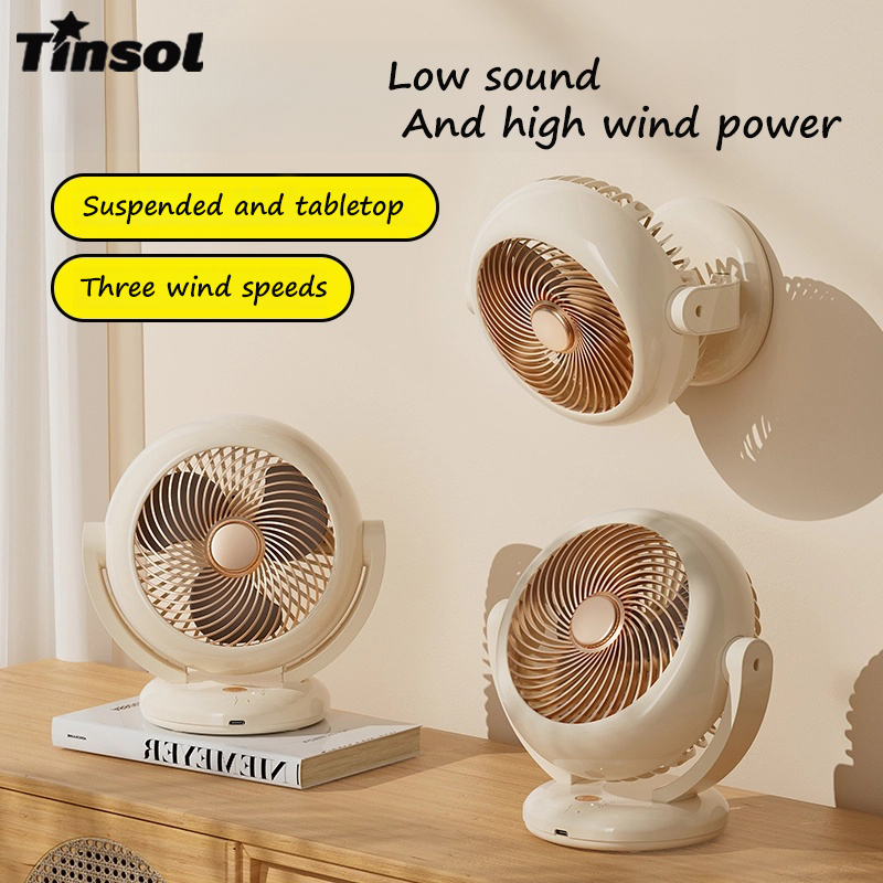 Tinsol-Ventilateur de charge électrique mural réglable, ventilateur de refroidissement silencieux, refroidisseur d'air, cowculator portable de bureau à trois vitesses