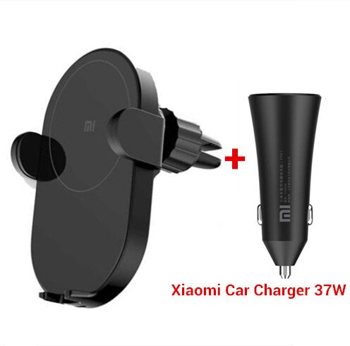 Originele Xiaomi Wireless Car Charger 10W Max Qi WCJ03ZM Met Intelligente Infrarood Sensor Snelle Opladen Auto Telefoon Houder: add Car charger