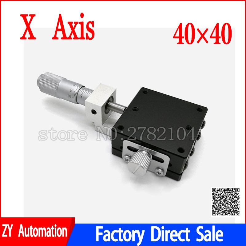 X akseli 40*40mm nuppi mikrometri liukulava ohjauskisko tyyppinen alusta manuaalinen siirto liukupöytä lgx 40- r  x40- c  x40- l