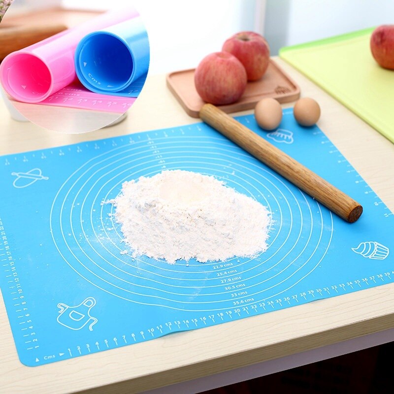Silicone Baking Mat for Pastry Rolling Dough with Measurements Table Sheet Baking Supplies for Bake Pizza Cake Board