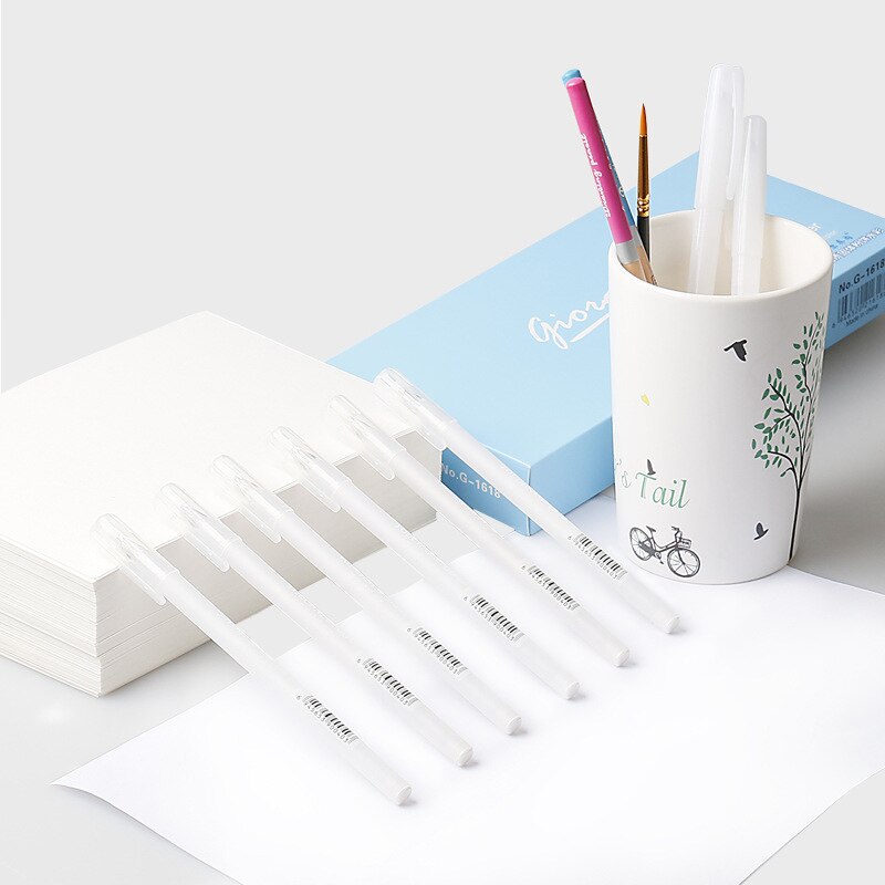 1pcs Waterproof Permanent Art Marker Pens white 1mm Student Supplies Craftwork Pen Art painting