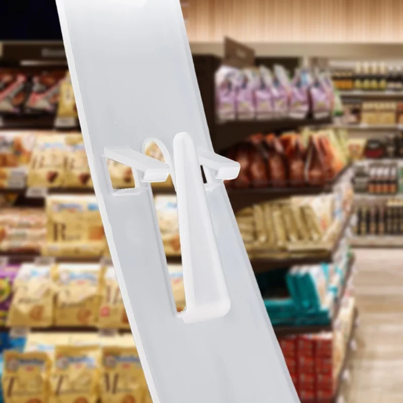 Plastic Snack Hanging Strips Store Hang Snacks Display Hanger with Hooks Supermarket Shelf Shop Merchandising Clip Strip Hooks