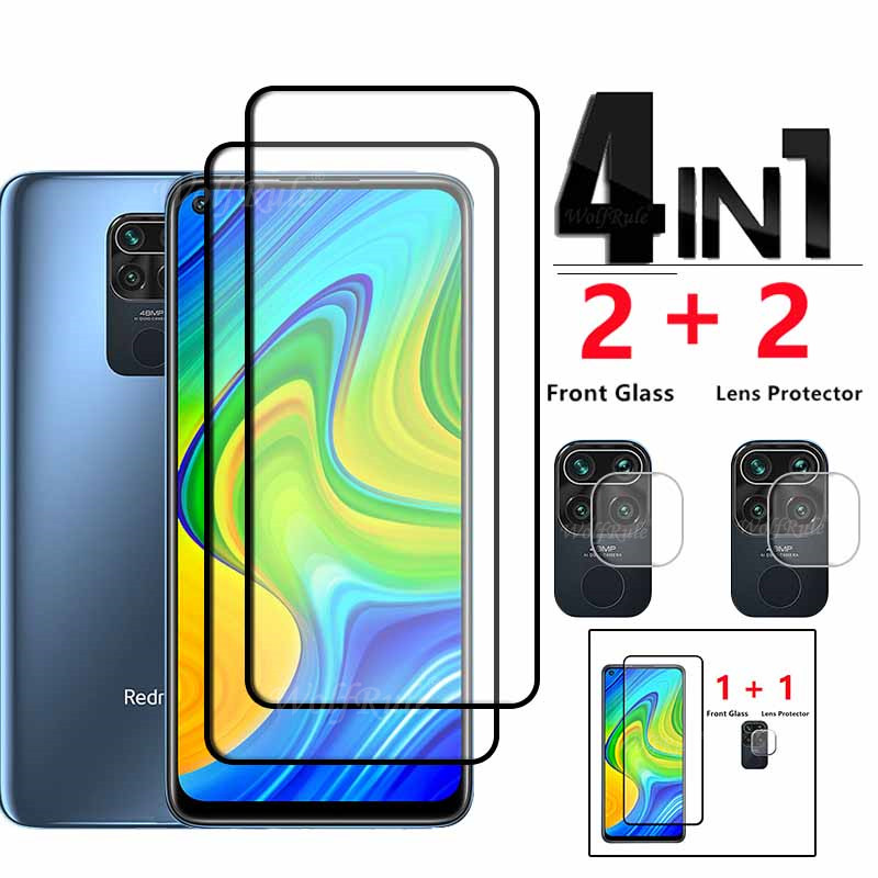 Cristal templado para Xiaomi Redmi Note 9 Pro 9S Redmi 9C NFC, Protector de pantalla de cobertura completa, película de lente Redmi Note 9 Pro