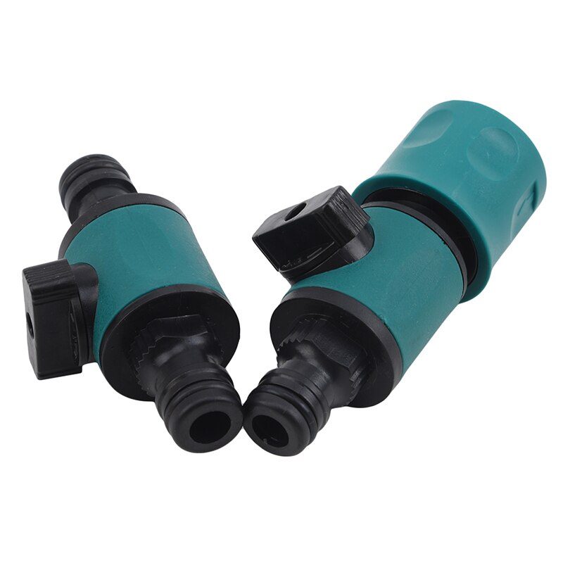 Plastic Garden Hose Quick Connect With Shutoff Quick Connectors With Valve For Water Hose Coupling Quick Release Adapter Supply