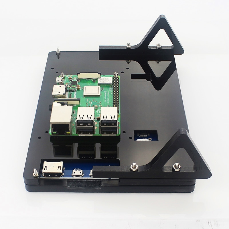 7-inch LCD Display Touchscreen Housing Stand for Raspberry Pi 4 / 3B + / 3B Acrylic Stand 1024 * 600 RPI172