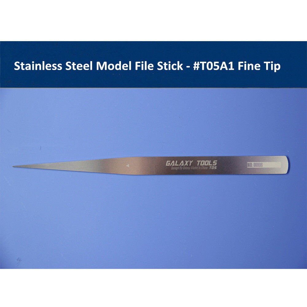 Galaxy työkalut ruostumaton teräs 0.8mm ultraohut malli viilapuikko harrastus askartelu kiillotus mallin rakennustyökalu: Hieno kärki