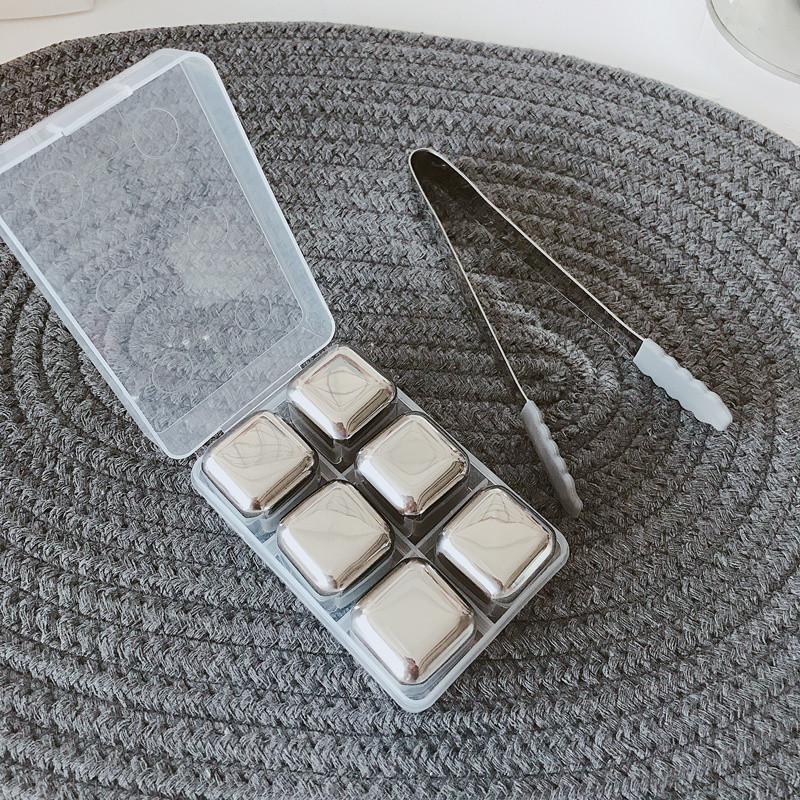 Reusable Stainless Steel Ice Cubes Chilling Whisky Stones for Whiskey Wine Keep Your Drink Cold Longer Ice stone islande