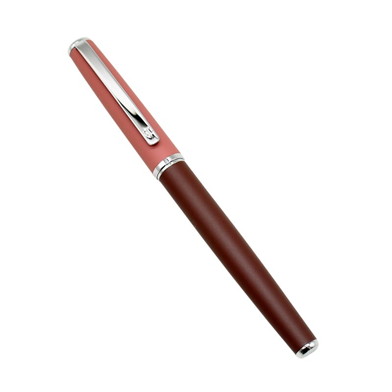 1Pcs HongDian 523 luxury Metal Fountain Pen Matte Barrel Morandi Season Color 0.4mm Iridium Nib Ink Pen Office Business pen: Burgundy