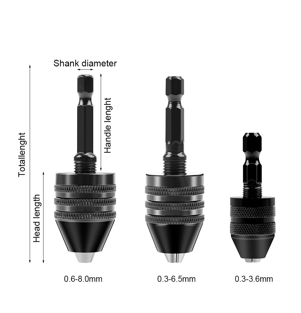 mini uchwyt wiertarski Dremel tuleja zaciskowa mini kleszczak Perforator kaseta szybki uwolnienie klucz Keyless mini grawer gdakanie: 3szt