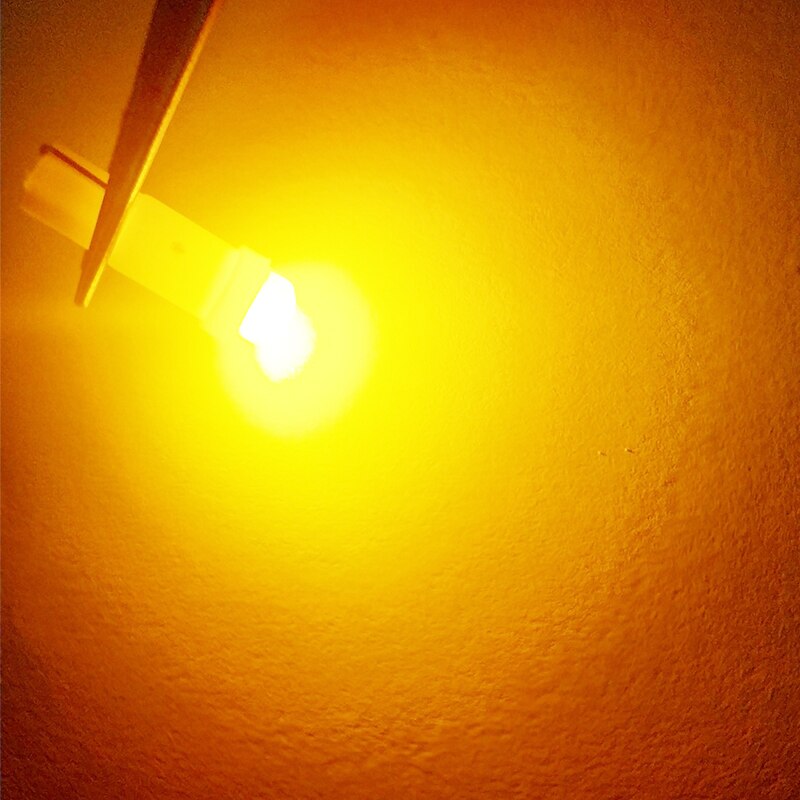 Luces LED T5 para Interior de coche, Bombilla de 4014 LED superbrillante para panel de instrumentos, w1.2 W W3 W, 10 unidades: Yellow