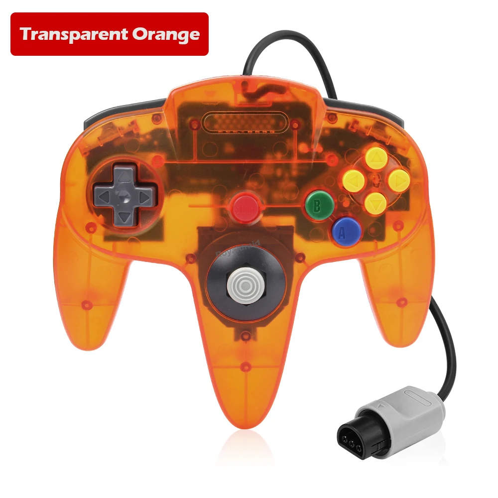 For N64 Controller Classic Wired Remote Control Gamepad Gaming Joystick Retro Video Game System For N64 Console Joypads: Orange