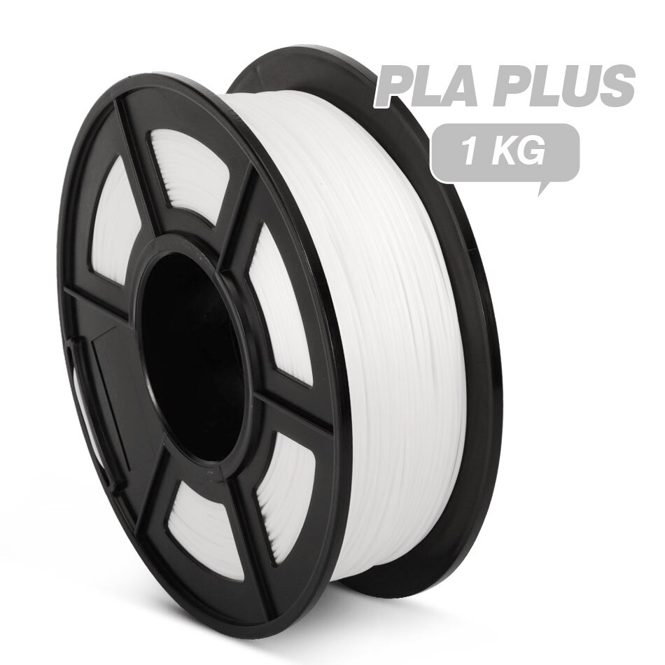 1.75mm PLA /PLA Plus 3D Printer Filament For FDM 3D Printer 1KG With Spool 100% No Bubble Non-toxic PLA /PLA+ Filament: PLA PLUS White