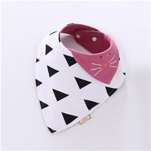 Babadores do bebê para o menino menina bandana bib arroto pano triângulo animal algodão raposa material do bebê cachecol refeição arroto acessórios do bebê: 7