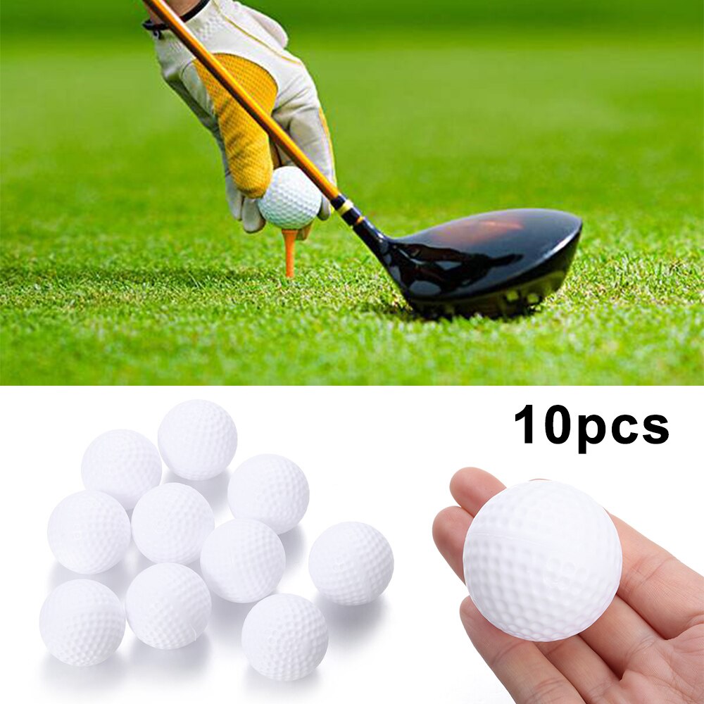 10 Pcs White Golf Ball True Flight Soft Indoor Air Ball's Practice Golf Balls Indoor&outdoor Ball Sports Tool