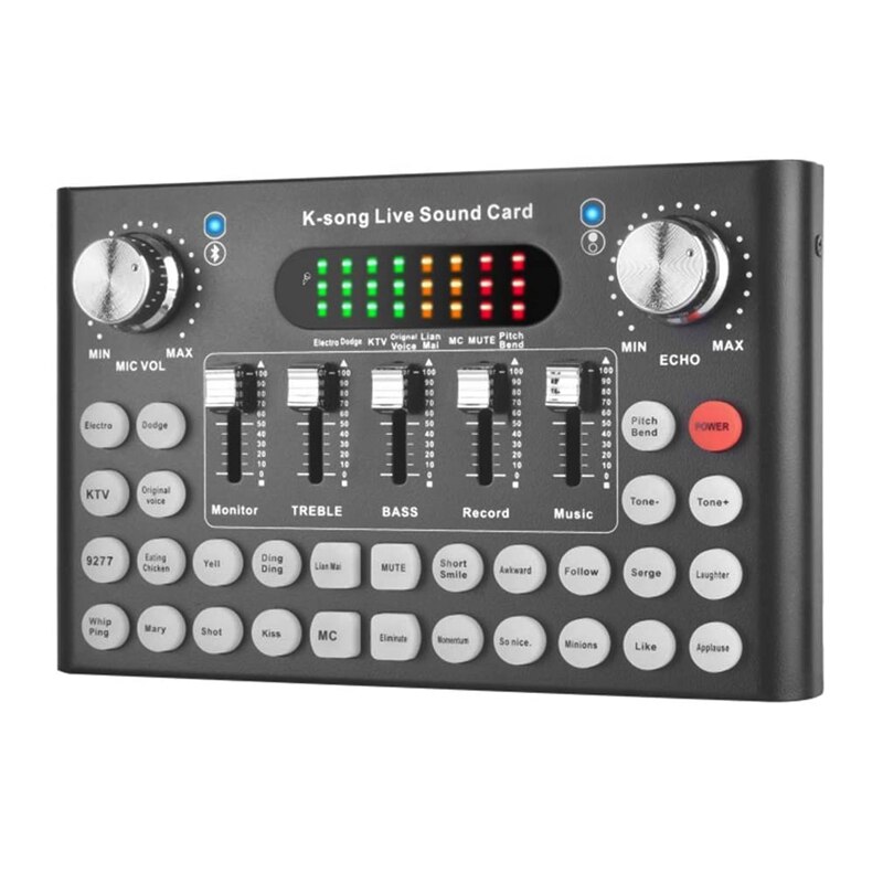 Live Sound Card Voice Converter, o DJ Mixer, Live Broadcast, Broadcast Recording Multi-Sound Effect o Box: Default Title