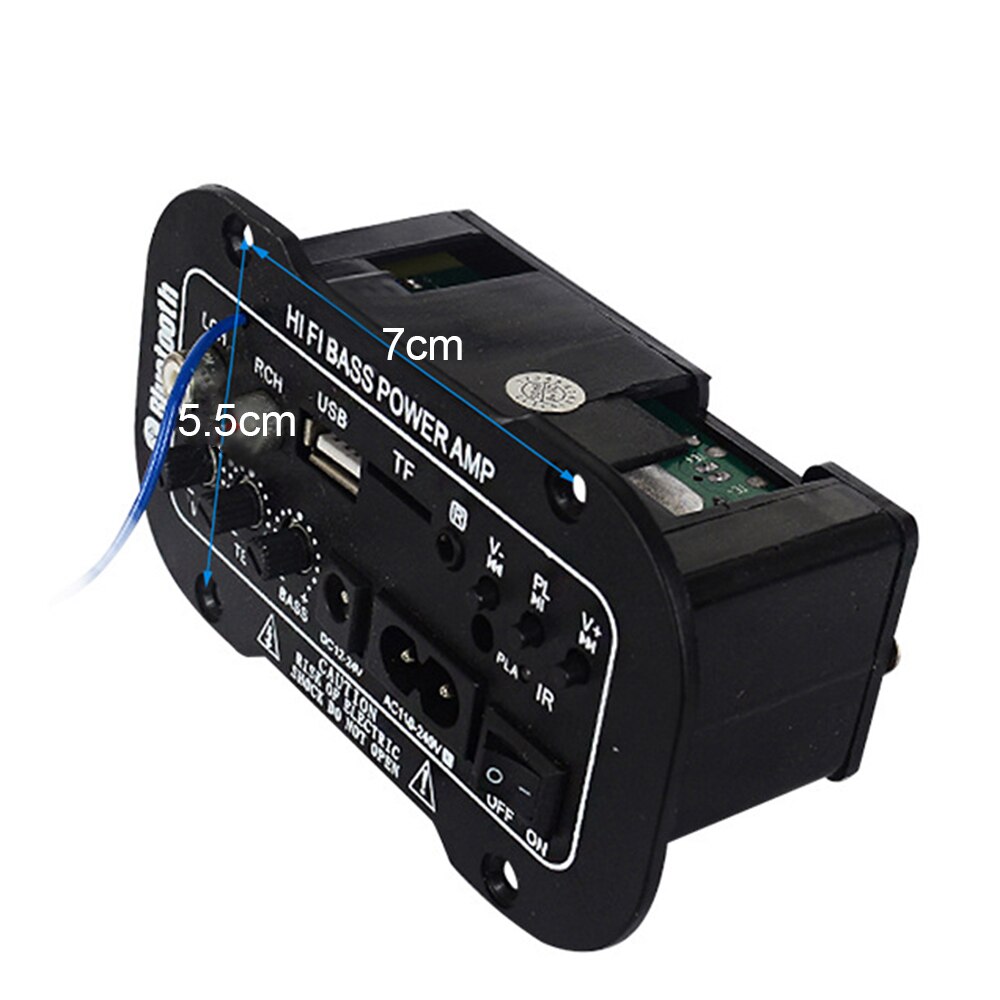 5 Inch 12V Bluetooth Car Audio Power Amplifier Auto Home FM Radio Player HiFi Bass Power AMP Support SD USB DVD MP3 Input