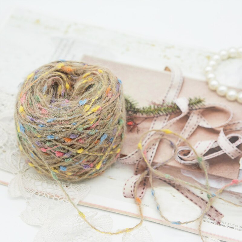 50g/ball Dotted Mohair Yarn Hand Knitting Wool Woven Crochet Soft Sweater Colorful Yarn Skin-friendly Baby Children Scarf Thread
