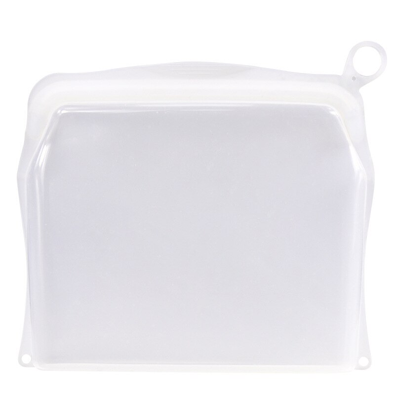 Reusable Food Storage Bags Leakproof Easy to Clean Silicone Food Bags Snacks Reusable Food Storage Bags Reusable Leakproof XHC88: white / L