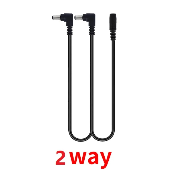 Miwayer Daisy Chain Cables 1 to 2-10 Ways Guitar Effect Pedal Power Supply Adapter 9V DC 1A Reinforced Noiseless Center Negative: Red