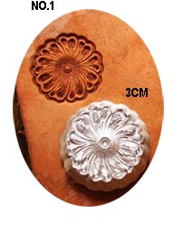 Flower pattern Hand-work unique leather working tools carving punches stamp craft leather with leather carving tools: NO1