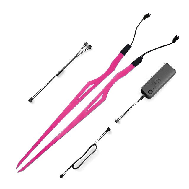 Moto casque bande lumineuse LED étanche EL lumière froide nuit conduite Signal lumineux modifié lumière casque autocollant: Purple