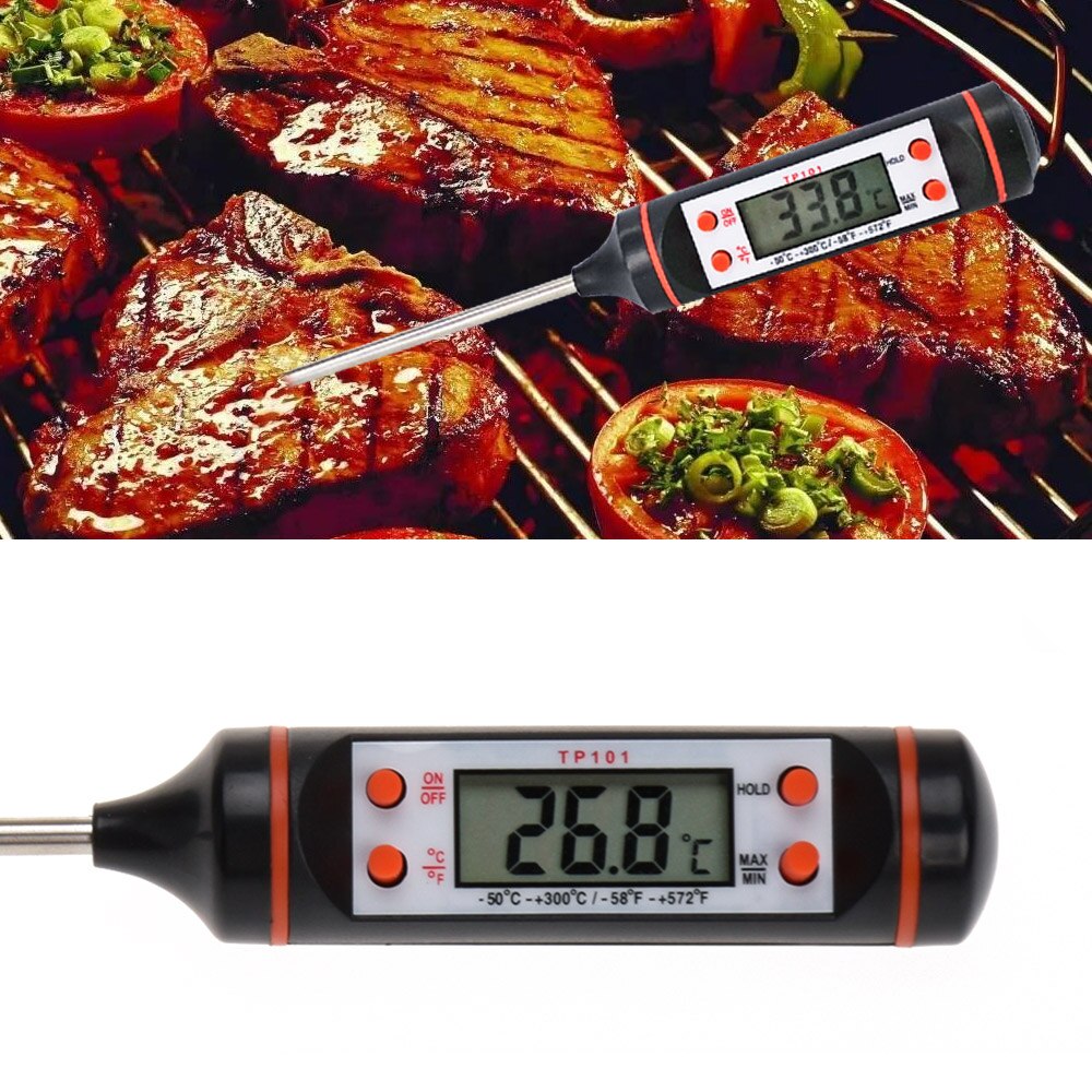 Kitchen Accessories Electronic BBQ Digital Thermometer Cooking Food Probe Meat Water Milk Meat Thermometer Gadgets Kitchen Tools