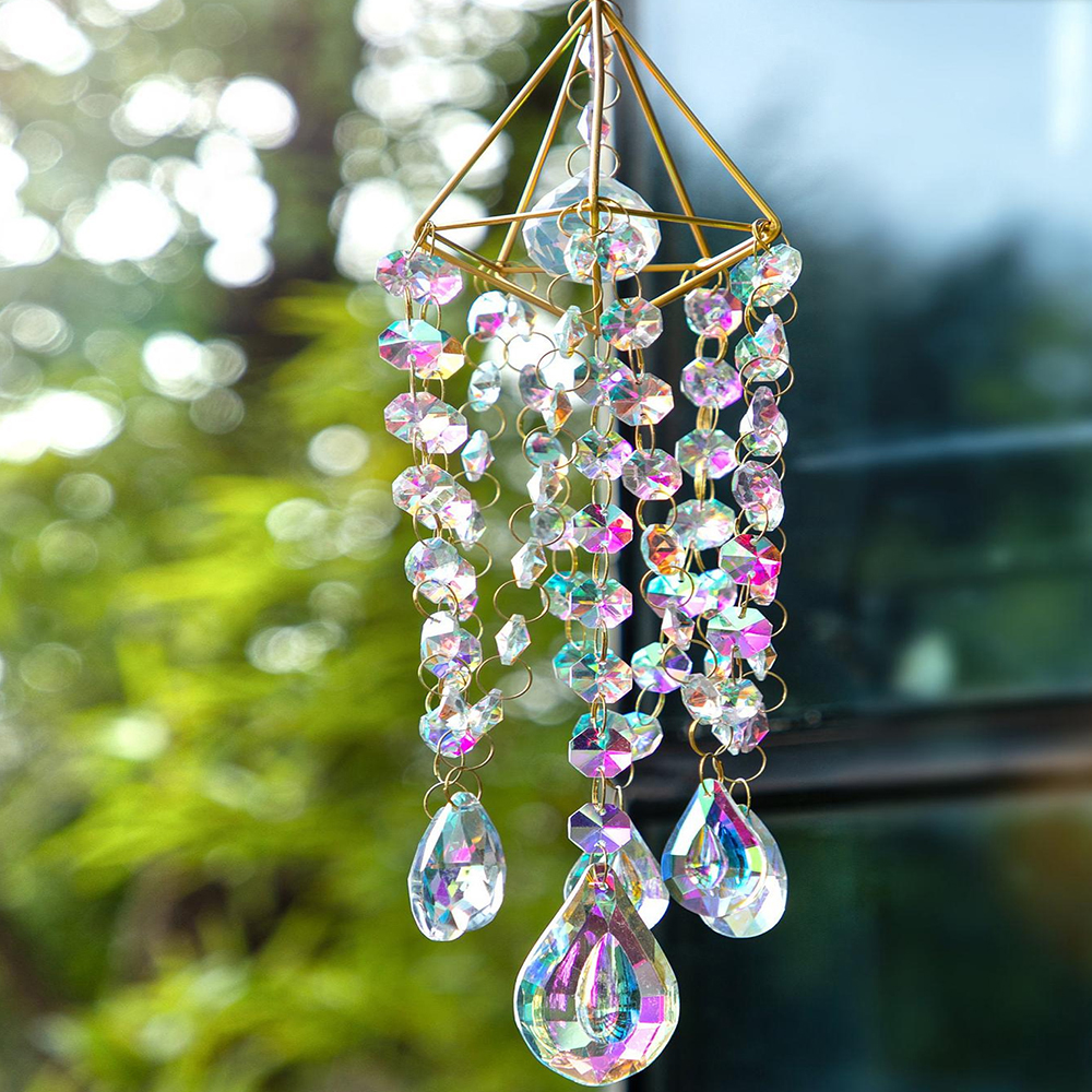 1pc Light Fantasy Crystal Windgong Hangend Raam Patio Antenne Hangende Suncatcher Regenboogcadeau