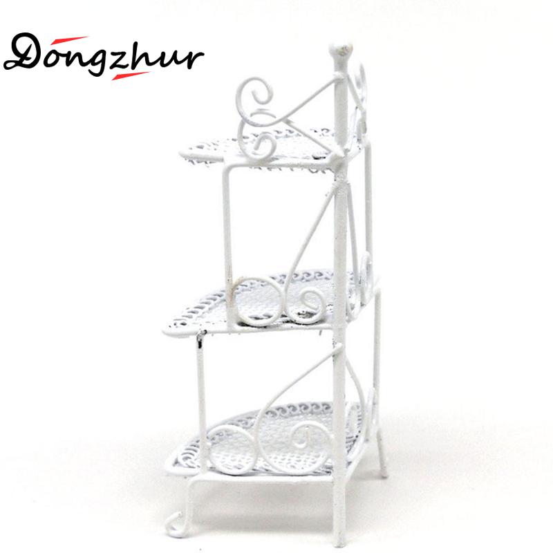 1/12 eisen Kunst Miniatur Mini Dreieck Blume Stehen freundlicher Spielzeug Möbel Weiß 97*36mm Für freundlicher Dollhouses Modell zubehör