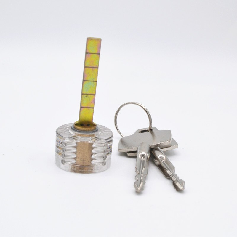 Practice Transparent Lock Pick Visible Training Skill Cutaway Inside Copper Padlock Locksmith Supplies Lock Pick Set