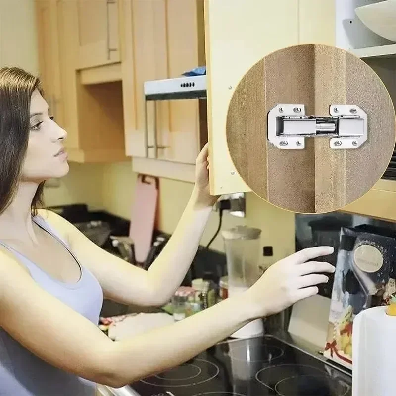 Charnières d'armoire en acier, 90 degrés, sans perçage, tampon hydraulique, porte, fenêtres, plus proche, outils de quincaillerie pour meubles