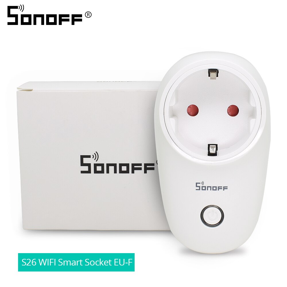 SONOFF S26/Mini/Basic Switch WiFi Smart Socket EU/UK/CN/AU/US/IL/CH/IT/BR Wireless Plug Smart Home Work With Alexa Google Home: S26 EU-F