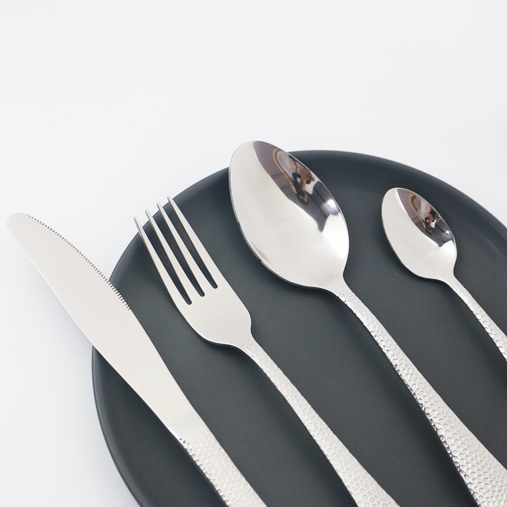 4/8/16 pièces ensemble de couverts cuisine occidentale ensemble de couverts en acier inoxydable vaisselle ensemble d'argenterie couteaux fourchette thé cuillère ensemble de vaisselle