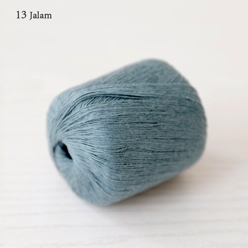 Qzlknit 50g/ nystan vår/sommar babygarn kammad hud affinitet 4 trådar av tencel/linne blandat garn gör det själv virkade skor/kjol etc: 13 jalam