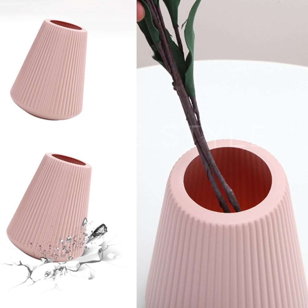 Nordisk stil imiteret keramik plast kunstige blomstervaser boligdekorationer bryllupsindretning faker blomstervase