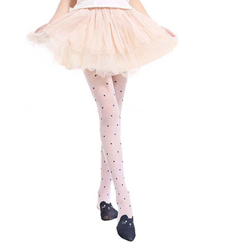 Cute Cat Girl Tights Children's Sheer Stockings for Girls Kids Baby Pantyhose Cartoon Characters Thin Tight Summer 1-9Y Toddler